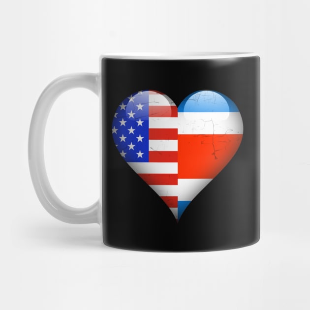 Half American Half Costa Rican - Gift for Costa Rican From Costa Rica by Country Flags